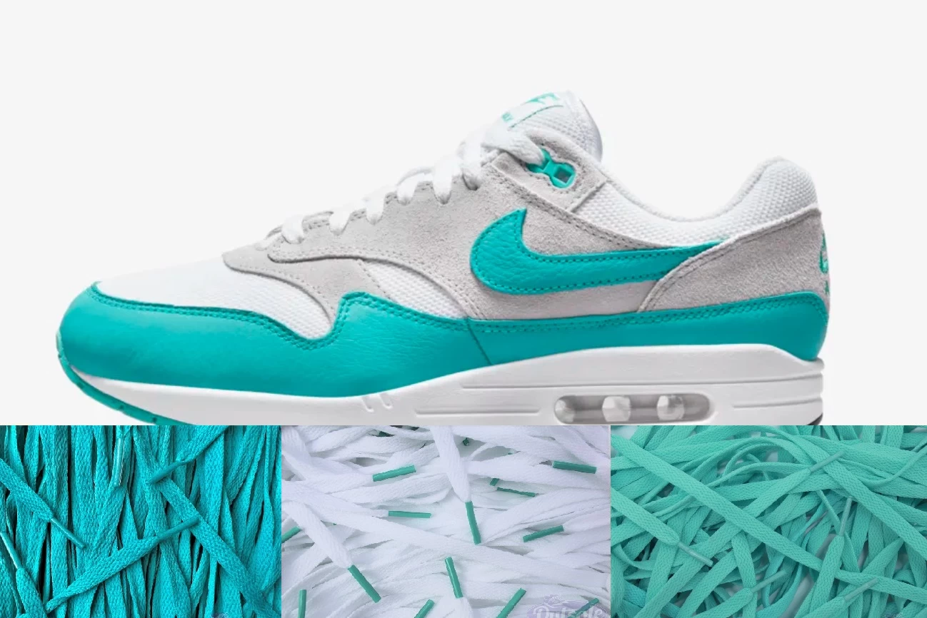 Lace Pack - Nike Air Max 1 Clear Jade Aquatone 3 Lace Pack - Nike Air Max 1 Clear Jade Aquatone
