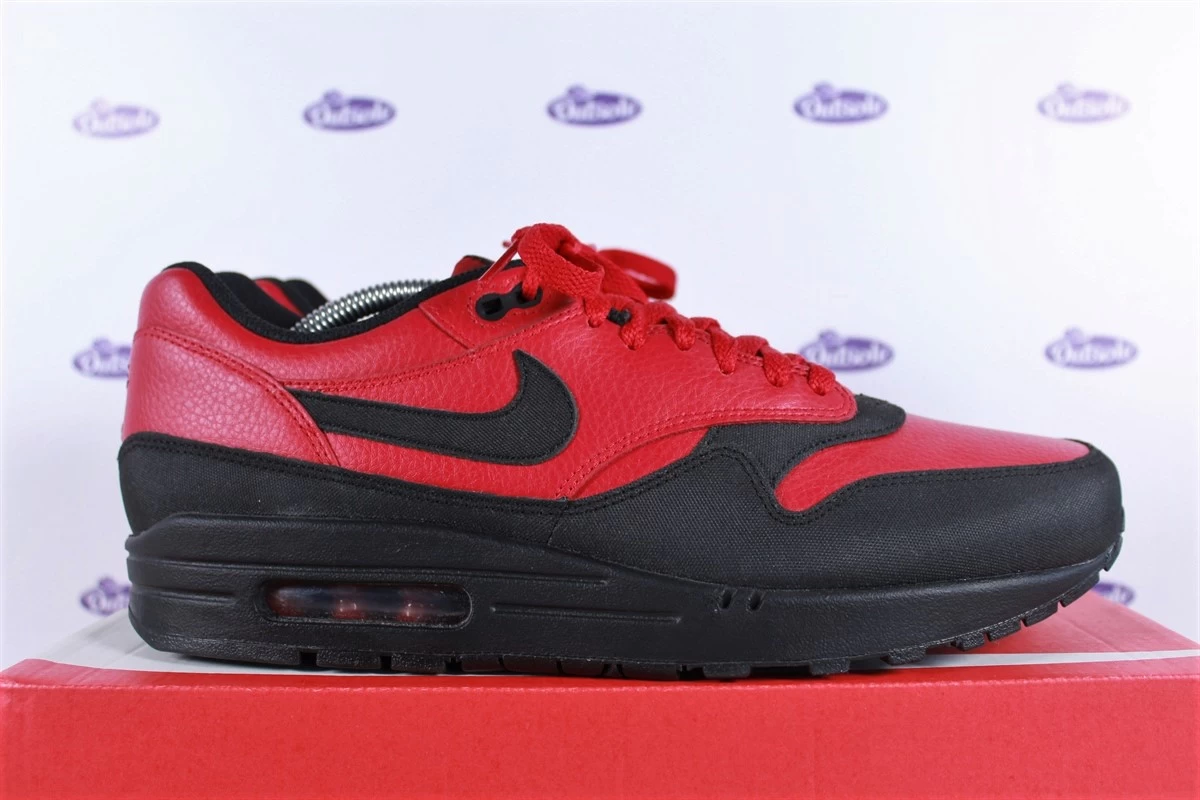 Nike Air Max 1 LTR Premium Gym Red Black 3 Nike Air Max 1 LTR Premium Gym Red Black