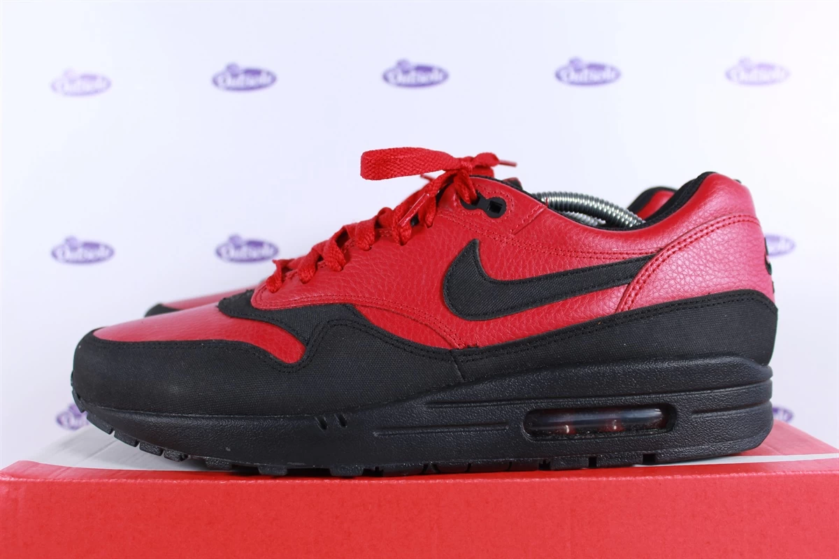 Nike Air Max 1 LTR Premium Gym Red Black 4 Nike Air Max 1 LTR Premium Gym Red Black - Afbeelding 2